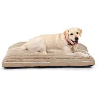 Sonstiges Hundebett für große Hunde, waschbare Hundematte, 106 x 70 x 7 cm, Beige
