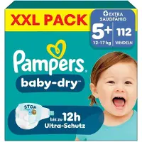 Pampers Baby Dry Gr. 5+ Junior Plus 12-17kg Windeln XXL Pack 112 St