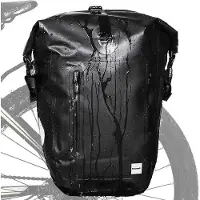 Unyqoos Wasserdichte Fahrradtasche 1000D Polyester mit PVC-Beschichtung, 29×15,5×45,60 cm, erweiterbar bis 25 L – Gepäckträger- & Schultertasche, 1050 g