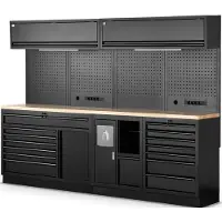 HBM modulares Werkstattsystem 10-teilig, schwarz