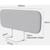 StarTech.com Bettgitter für Kinder - Klappbares Bettgitter - 120 × 55 cm - Stahlrohr und elastischer Strickstoff - Tragbar - Werkzeuglose Montage - Grau