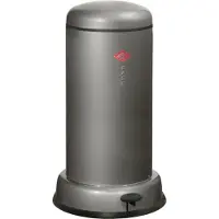 Wesco Mülleimer "Baseboy", grau (graphit), B:36,2cm H:63,5cm T:36,2cm, Stahlblech, Mülleimer, Mülleimer, Abfallsammler mit Dämpfer + Dämpferhalterung 20 Liter