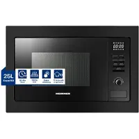 Heinner HMW-MDBI25GDBK Einbau-Mikrowelle 25L, 900W, Grill 1000W, Auftauen, Schwarz