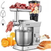 Vevor multifunktionale Küchenmaschine elektrisch 1300 W mit Edelstahlschüssel (4,3 L) &amp; Mixbecher (1,5 L)