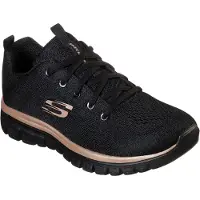 SKECHERS Graceful - Get Connected 12615-BKRG, Sneaker, Damen, Schwarz