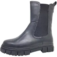 Tamaris Damen Echtleder Chelsea Boot black nappa, Damen:38 EU