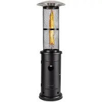 Blumfeldt Goldflame Terrassenheizstrahler Gasheizer 11,2 kW Temperglas mobil Edelstahl
