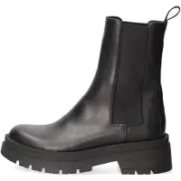 Chiara Ferretti Schwarze Damen-Stiefeletten aus echtem Leder mit Reißverschluss und Lug-Sohle Valeriana Black B 35