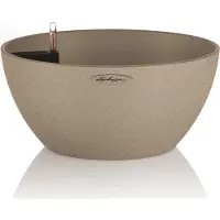 Lechuza 'Cubeto Stone 30', sandbeige, ca. Ø 30 x 13,5 cm