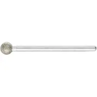 PFERD TOOLS Diamant-Schleifstift Kugel Ø6,0mm Schaft-Ø3 mm D126 (mittel) zum Gravieren und Entgraten