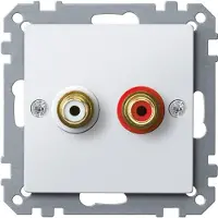 Merten MEG4350-0419 Steckdose für Audio Anschluss, polarweiß, System M MEG43500419