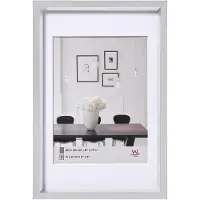 Walther design ES030S, Kunststoff, Silber, Einzelbilderrahmen, Wand, 15 x 20 cm, Rechteckig