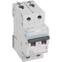 Legrand 404111 TX3 Leitungsschutzschalter B-Charakteristik, 13A, 2-polig, 10kA, 400VAC, 2TE