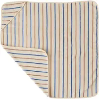 Oyoy Babyhandtuch - 100x100 cm - Raita - Karamell/Optisch Blue - - One Size - Babyhandtuch
