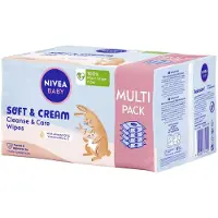 Nivea BABY Biodegradable Soft & Cream Baby Wipes 57pcs - Pack of 4