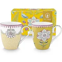 Pip studio Tasse Home Mugs Large Lily & Lotus Yellow (2er Set)