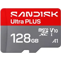 SanDisk ULTRA PLUS, 128 GB, SD, Klasse 1, UHS-I, 200 MB/s, Class 1 (U1)