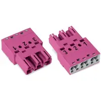 Wago 770-293/082-000 Stecker,3-polig,Kod. B,pink 770293082000 - 100 Stück