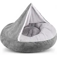 Merkloos Omgoods – Kuschelbett mit Kapuze für Haustiere, Größe: Groß