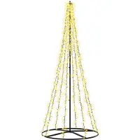 vidaXL LED-Weihnachtsbaum 235 cm 1000 LEDs Warmes Weiß Stahl Schwarz 42053564