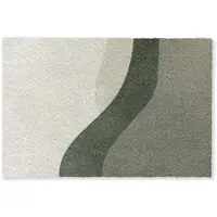 MuchoWow FUSSMATTE Japandi - Grün - Abstrakt - Modern Schmutzfänger 90x60 cm