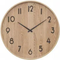 Atmosphera Wanduhr/wanduhr - Woody - Dia 55 cm - Holz - beige