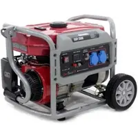 BullMach GeoTech Pro GGP 3500 - Benzin-Stromerzeuger mit Rädern und AVR-Regelung 3 kW - Dauerleistung 2.8 kW - 230V