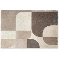 MuchoWow FUSSMATTE Geometrisch - Gewebte Struktur - Modern Fußabtreter 60x40 cm