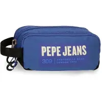 Pepe Jeans Darren Federmäppchen, dreifach, Blau, 22 x 10 x 9 cm, Polyester, blau