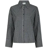 Neo Noir Damen Blusen Drew Check Bedaz Shirt - Donkerblauw - Größe 42