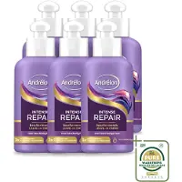 Unilever 6 x Andrélon Intense Repair Leave-In Crème - 200 ml - Vorratspackung - 6 Stücke