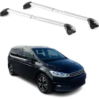Aurilis Dachträger Gepäckträger für VW Touran 2003-2025 5 türige Alu Silber 2 tlg ABE
