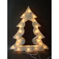 Goliat Dekorativer Weihnachtsbaum mit 20 Lichtern, weiß, 30 x 27 cm, netzbetrieben