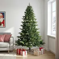 vidaXL Künstlicher klappbarer Weihnachtsbaum 210 cm PVC und Metall 42055530