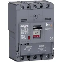 Hager HES063DC Leistungsschalter h3+ P160 TM ADJ 3P3D 63A 70kA CTC