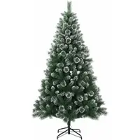 vidaXL Künstlicher Weihnachtsbaum 150 cm PVC und Metall Grün 42056457