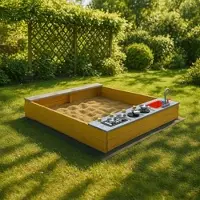 HOME DELUXE Sandkasten mit Spielküchenzeile COOKY - Natur