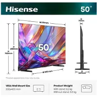 Hisense 50 '' Q7S | Hi-QLED Smart TV 4K 60 Hz, 127 cm (50"), 3840 x 2160 Pixel, DLED, Smart-TV, WLAN, Schwarz