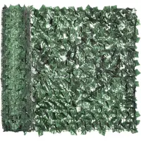 Fortuna Lai Sichtschutzhecke Künstliche Hecke für Garten Terrasse Wanddekoration Dunkelgrün 300x100cm Pflegeleicht & UV-beständig