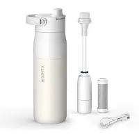 Brita LARQ iQ Digitale Edelstahl Trinkflasche mit Wasserfilter (680 ml) – weiß