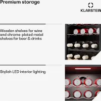 Klarstein Bovella 36 Duo+ Weinkühlschrank | 2-in-1 | 36 Flaschen | 2 Zonen | 7 Regale | Touch Schwarz