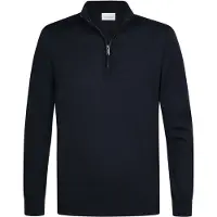 Profuomo Half Zip Pullover Merinowolle Navy