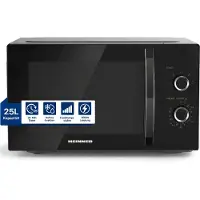 Heinner HMW-MD25DBK, Arbeitsplatte, Solo-Mikrowelle, 25 l, 900 W, Eingebautes Display, LED