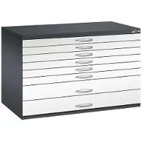 C+P Planschrank aus Stahl, für Formate bis DIN A1, 8 Schubladen