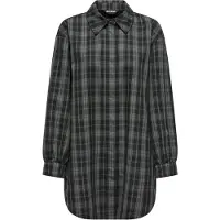 ONLY Damenmantel "Onlimma L/S Ovs Check Shacket Xt PNT", Grau, Größe XS