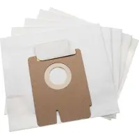 VHBW 5x Staubbeutel kompatibel mit Omega Optimo 1500, Optimo 1700, Primo 1500, Primo 1700, Rondo 1350, Rondo 1500 Staubsauger - 18cm x 16cm Beige