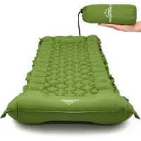 Merkloos Solidchoice – Aufblasbare Luftmatratze für den Campingbereich, mit Fußpumpe und kompaktem Packmaß