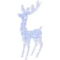 vidaXL XXL Rentiere Weihnachtsdekoration Acryl 250 LED 3 Stk. 180 cm