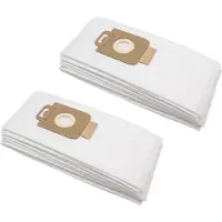 VHBW 20x Staubbeutel kompatibel mit Nilfisk King 410, King, King 430, King 420, King 510, King 500, King 518 Staubsauger - 32,5cm x 15cm Weiß
