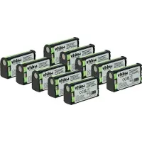 VHBW 10x Akku kompatibel mit Sennheiser EW 372 G3, EW 352 G3, EW 372 G2, EW 365 G2, EW 352 G4, EW 365 G4, EW 365 G3 Mikrofon (1500 mAh, 2,4 V, NiMH)
